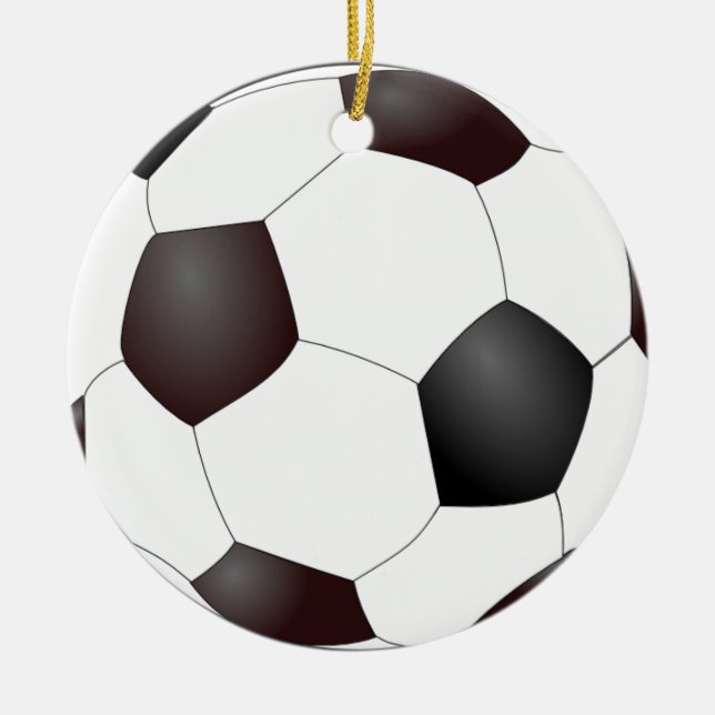 Ornamento del navidad del balón de fútbol (Frente)