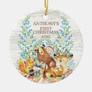Ornamento del navidad del bebé de los animales del