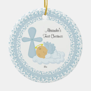 Ornamento del navidad del bebé del ángel del bebé