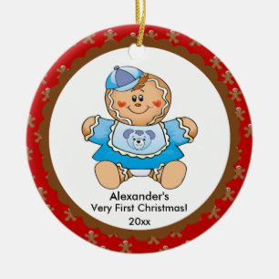 Ornamento del navidad del bebé del muchacho del