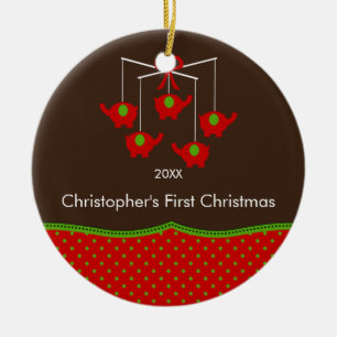 Ornamento del navidad del bebé móvil del elefante