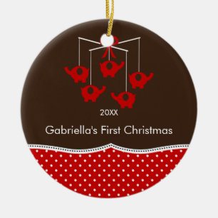 Ornamento del navidad del bebé móvil del elefante