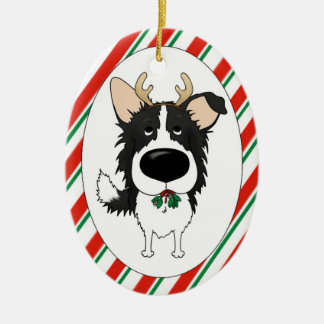 Ornamento del navidad del border collie