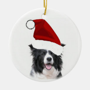 Ornamento del navidad del border collie