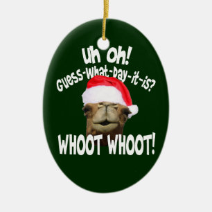 Ornamento del navidad del camello del día de chepa