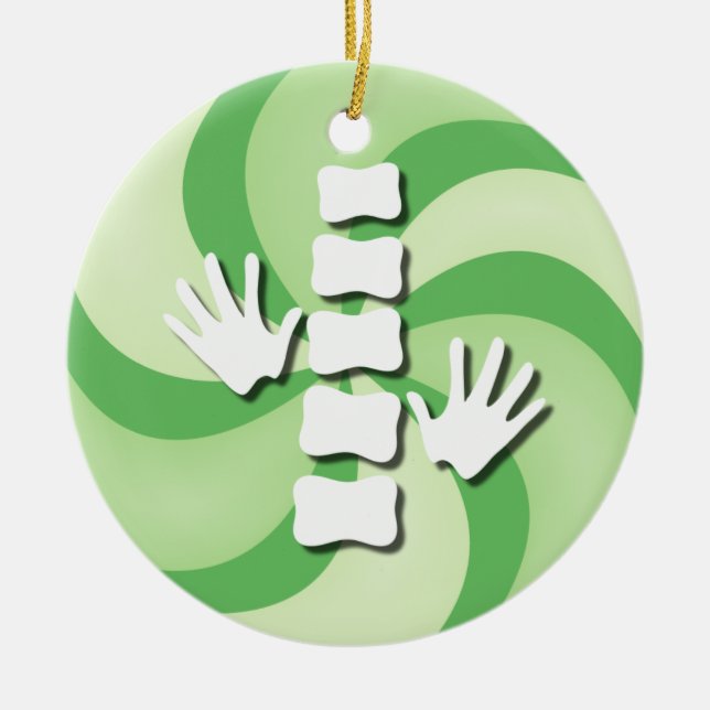 Ornamento del navidad del caramelo de la (Frente)