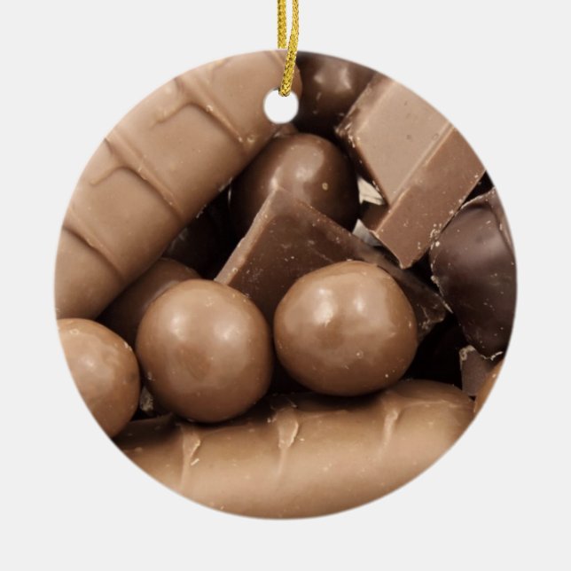 Ornamento del navidad del chocolate (Frente)