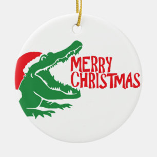 Ornamento del navidad del cocodrilo
