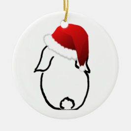 Ornamento del navidad del conejito de Santa
