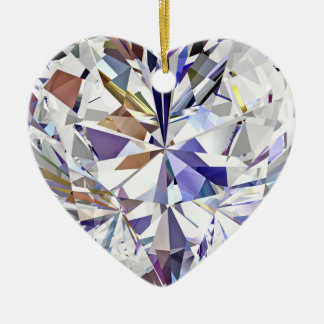 Ornamento del navidad del corazón del diamante