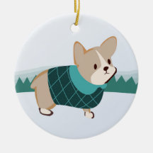 Ornamento del navidad del Corgi