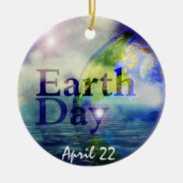 Ornamento del navidad del Día de la Tierra