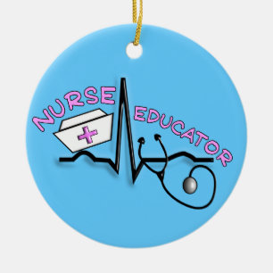 Ornamento del navidad del diseño del educador QRS