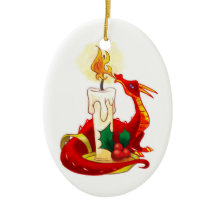 Ornamento del navidad del dragón del fuego