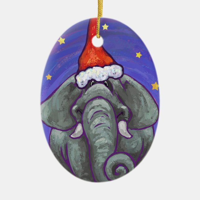 Ornamento del navidad del elefante (Frente)