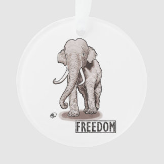 Ornamento del navidad del elefante de la