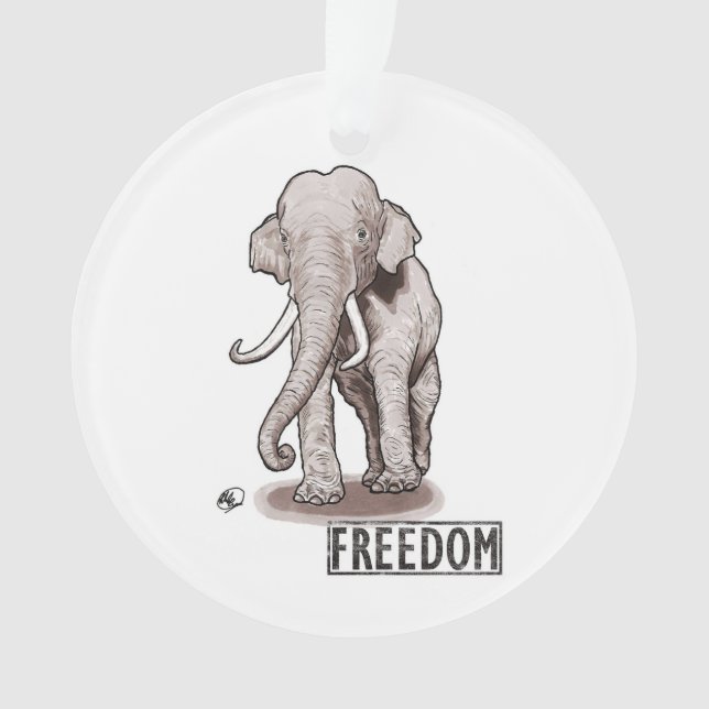 Ornamento del navidad del elefante de la (Anverso)