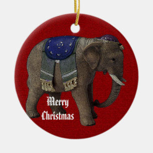 Ornamento del navidad del elefante del circo