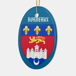 Ornamento del navidad del escudo de Francia de