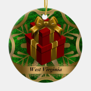 Ornamento del navidad del estado de Virginia