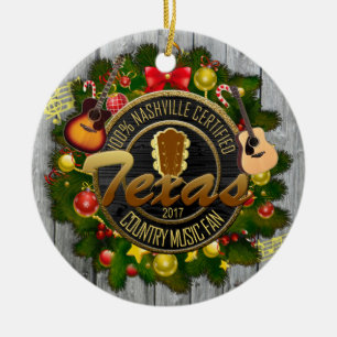 Ornamento del navidad del fan de música country d