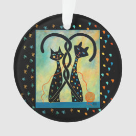 Ornamento del navidad del gato negro