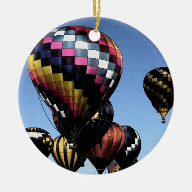 Ornamento del navidad del globo del aire caliente (Frente)