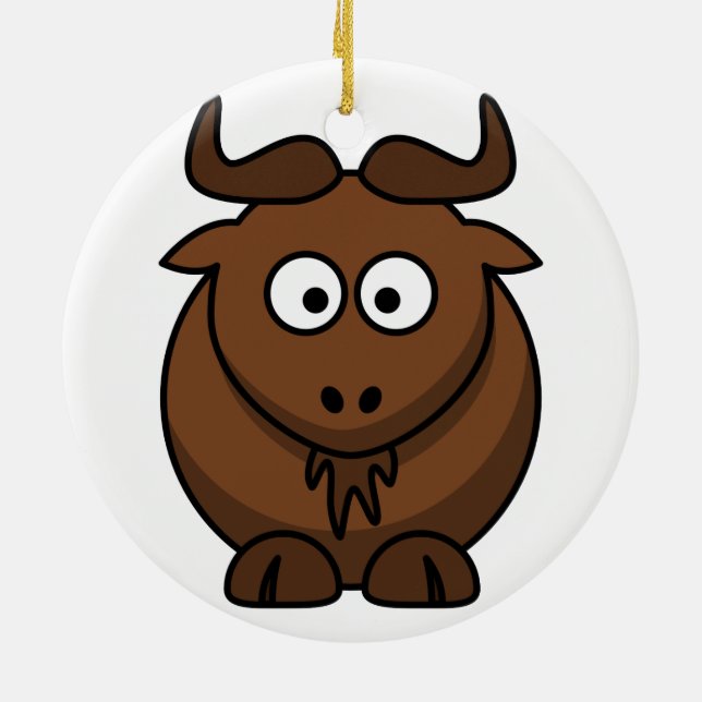 Ornamento del navidad del Gnu (Wildebeest) (Atrás)