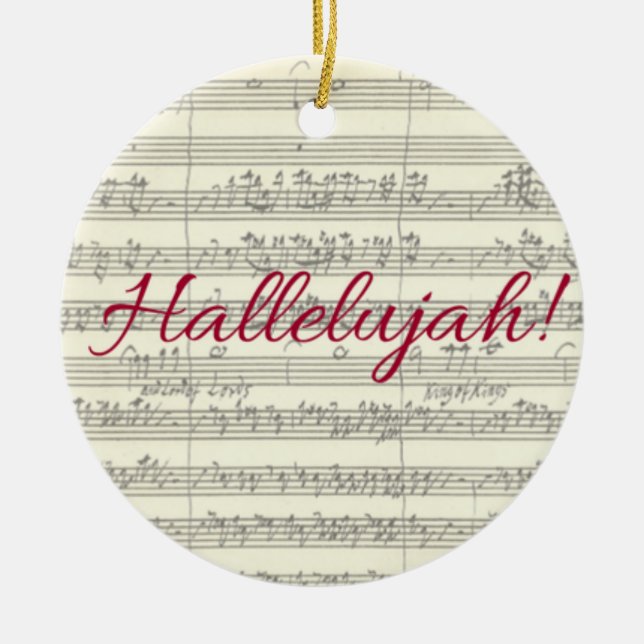 Ornamento del navidad del Hallelujah (Frente)