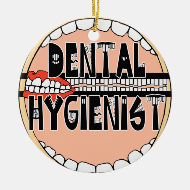 ORNAMENTO DEL NAVIDAD DEL HIGIENISTA DENTAL - (Frente)