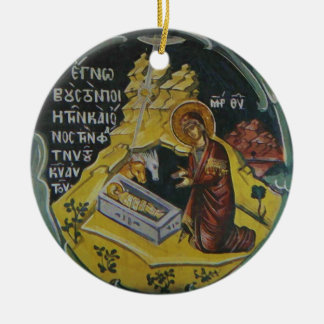Ornamento del navidad del icono de la natividad