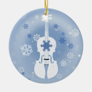 Ornamento del navidad del invierno del violín