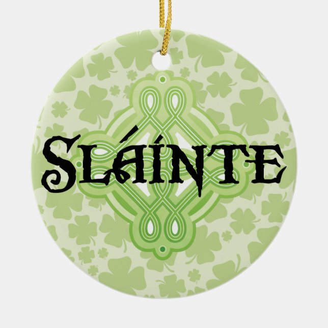 Ornamento del navidad del irlandés Slainte (Frente)