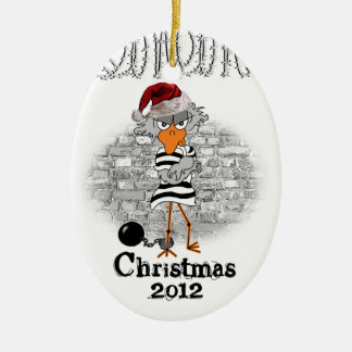 Ornamento del navidad del Jailbird