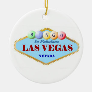 Ornamento del navidad del jugador del bingo