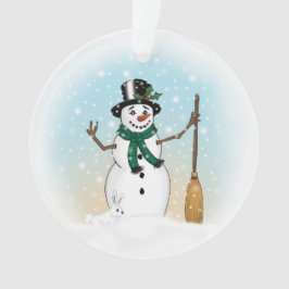 Ornamento del navidad del muñeco de nieve