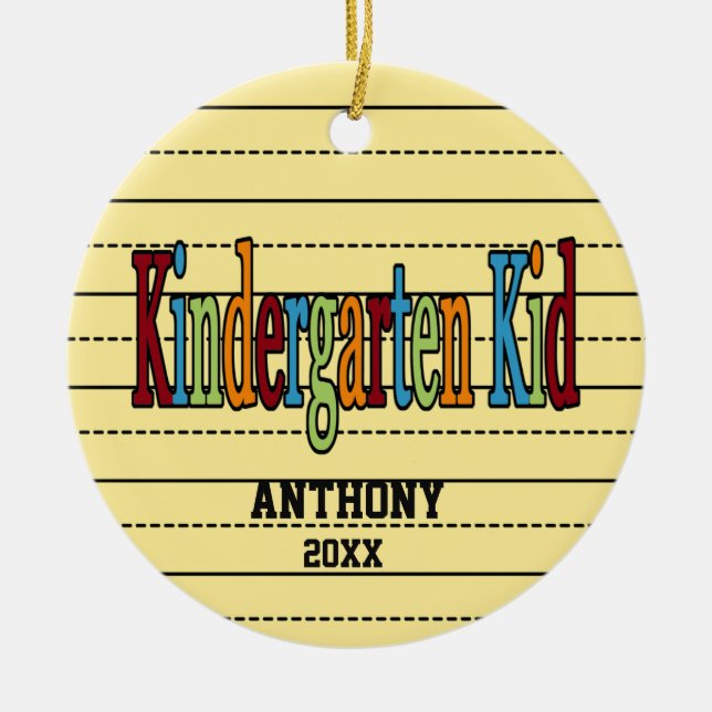 Ornamento del navidad del niño de la guardería (Frente)