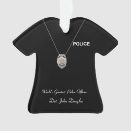 Ornamento del navidad del oficial de policía