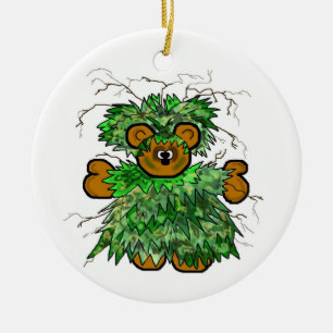 Ornamento del navidad del oso de peluche del juego