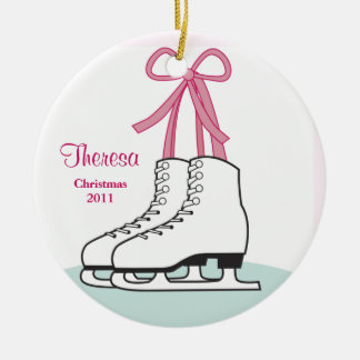 Ornamento del navidad del patinaje de hielo