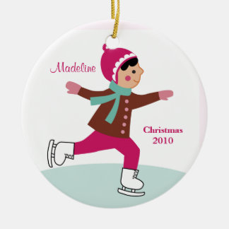 Ornamento del navidad del patinaje de hielo