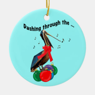 Ornamento del navidad del pelícano del canto