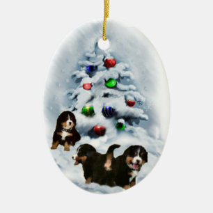 Ornamento del navidad del perro de montaña de