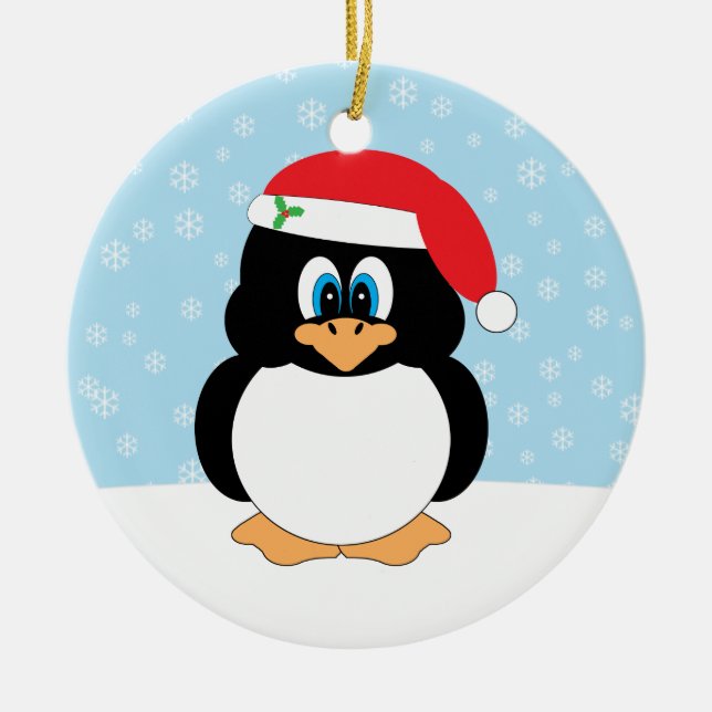 Ornamento del navidad del pingüino (Frente)
