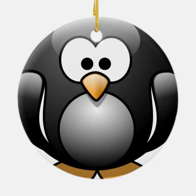 Ornamento del navidad del pingüino (Atrás)