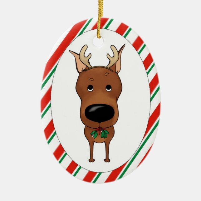 Ornamento del navidad del Pinscher miniatura (Frente)