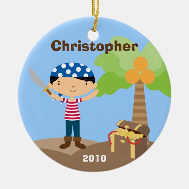 Ornamento del navidad del pirata (Frente)