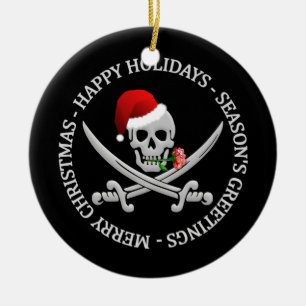 Ornamento del navidad del pirata - personalizable