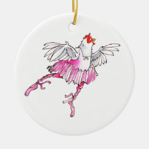 Ornamento del navidad del pollo del ballet