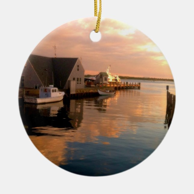 Ornamento del navidad del puerto del agujero de (Frente)